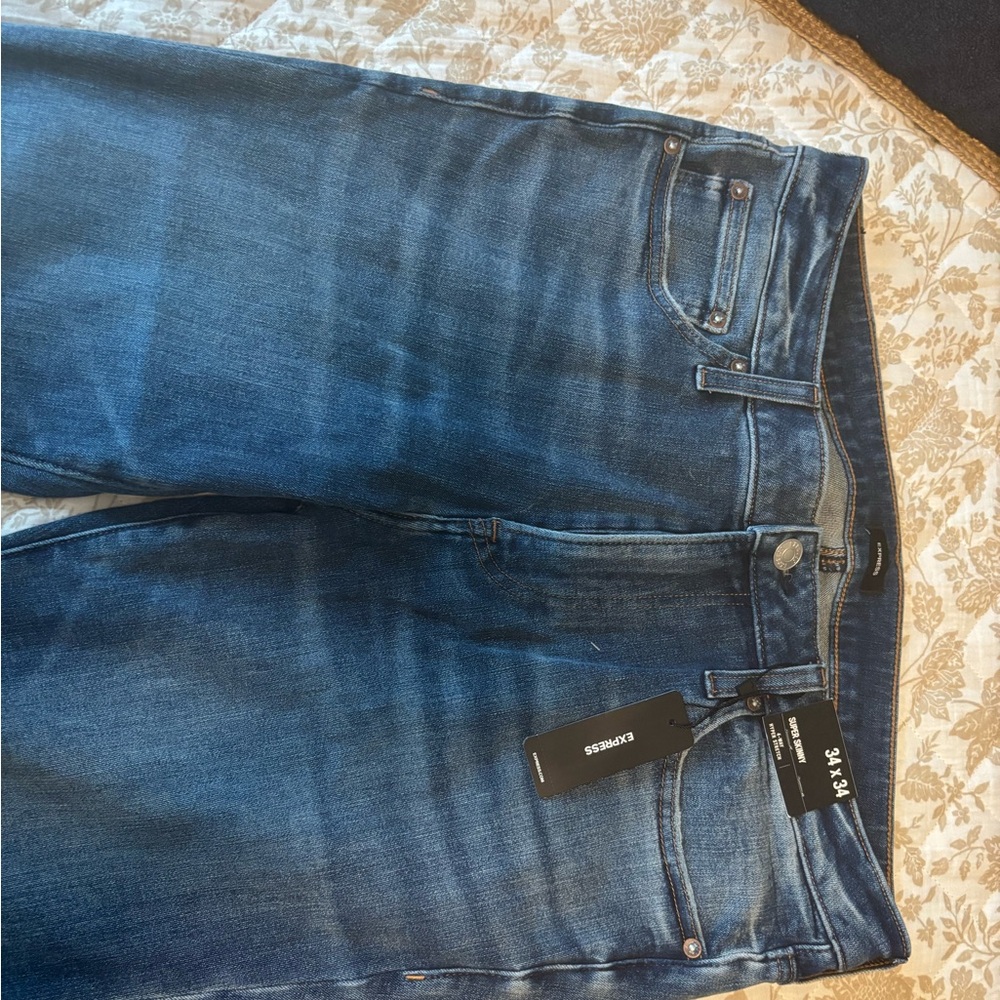 Express Blue Skinny Pants Premium Denim